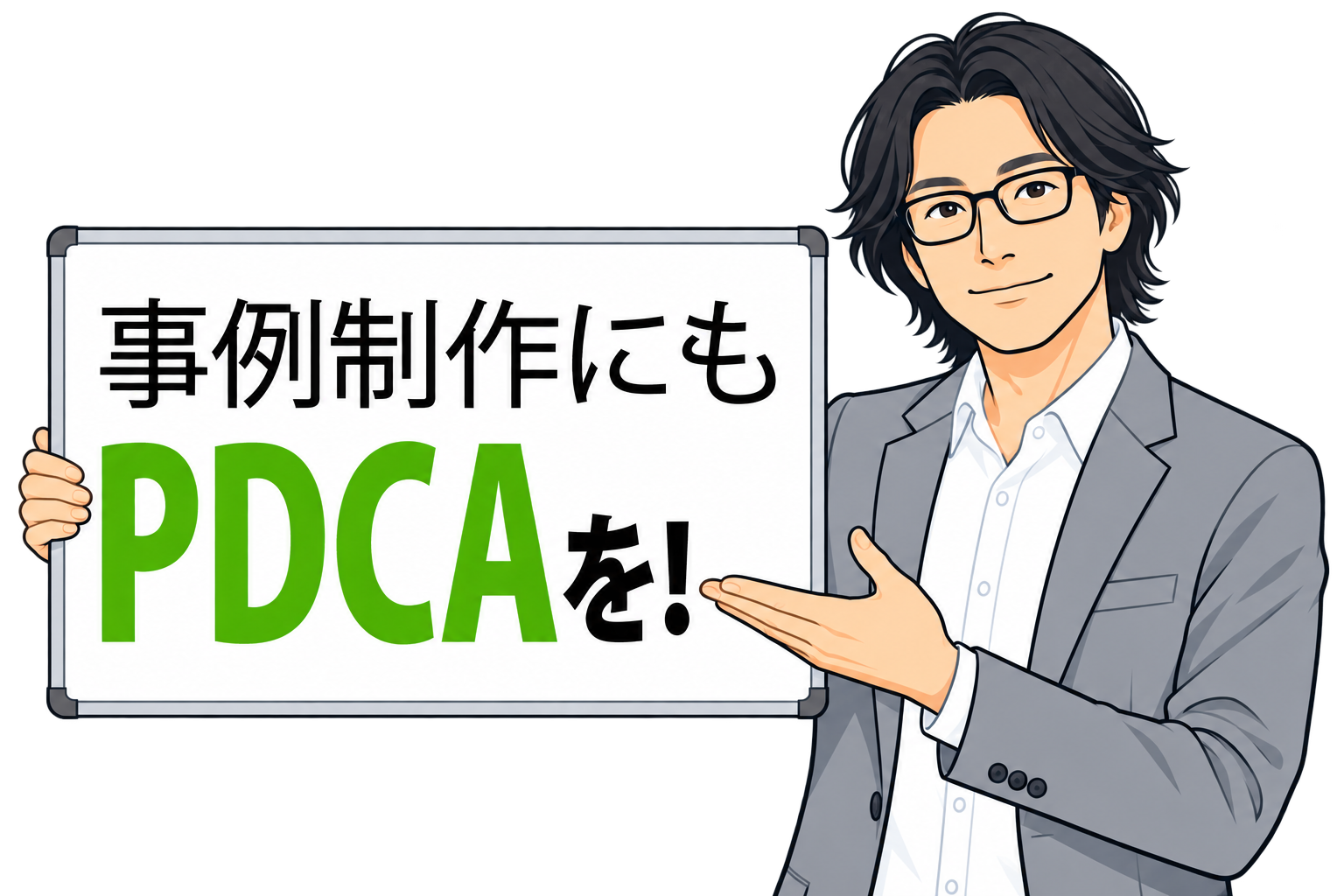 「事例制作にもPDCAを！」